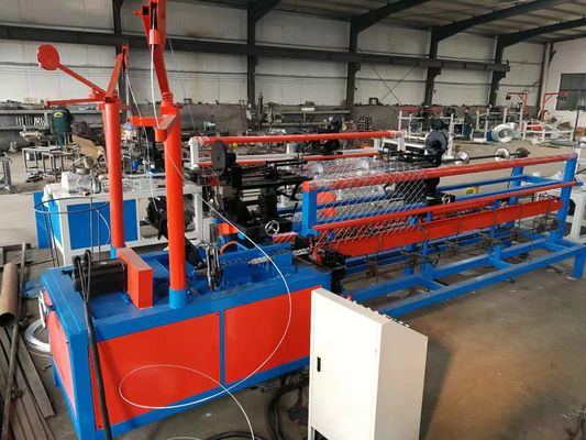 PLC Panasonic 4000mm Chain Link Fence Making Machine